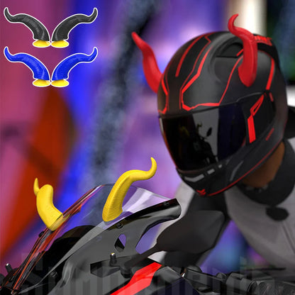 2Pcs Motorcycle Helmet Devil Horns – Stylish Motorbike Helmet Accessories with Suction Cups