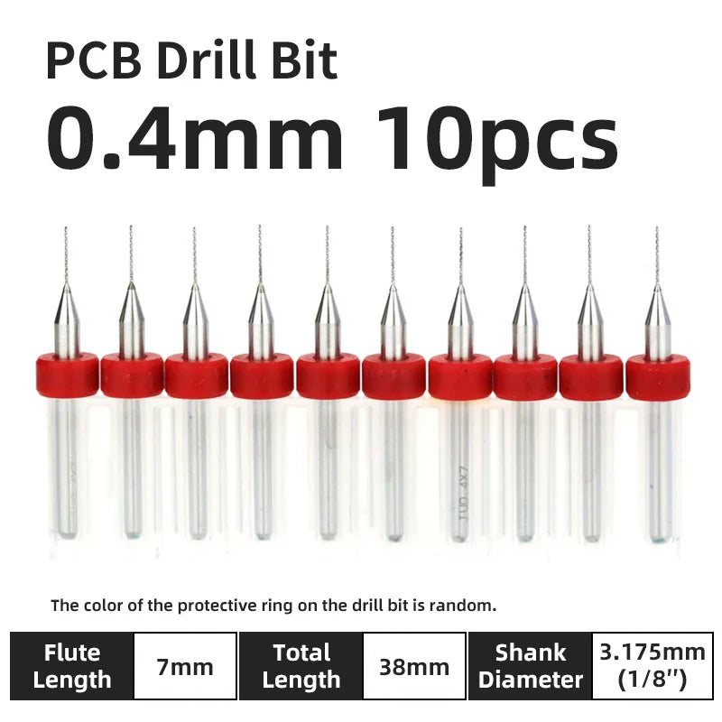 0.1–1.0mm Micro Carbide PCB Drill Bit Set – Tungsten Steel Bits for CNC, Wood & Circuit Board Precision Drilling