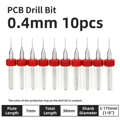 0.1–1.0mm Micro Carbide PCB Drill Bit Set – Tungsten Steel Bits for CNC, Wood & Circuit Board Precision Drilling