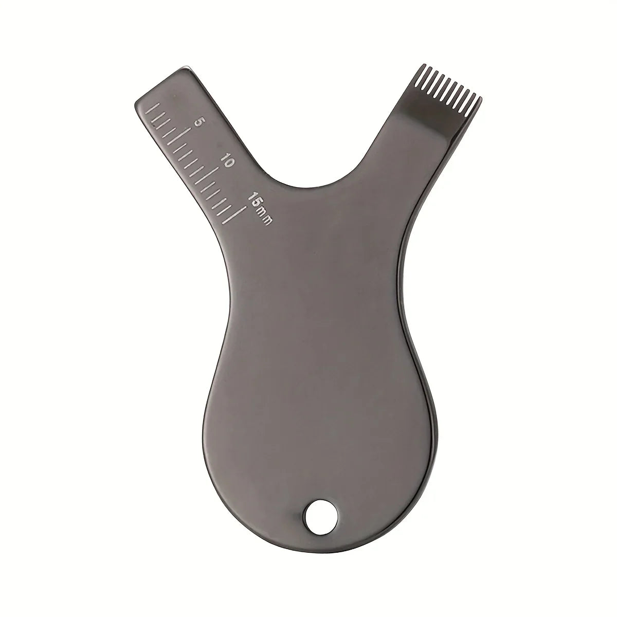 Reusable Lash Lift Brush – Stainless Steel Y-Shaped Eyelash Comb for Permed & Grafted Lashes
