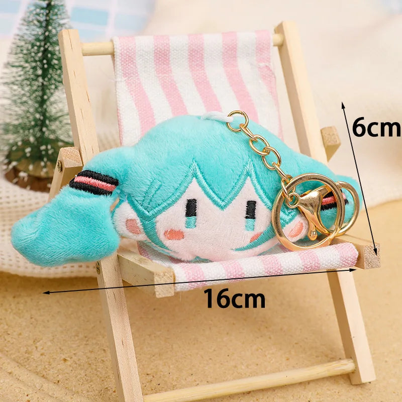 Hatsune Miku Plush Doll Keychain – Cute Anime Stuffed Pendant Accessory Gift