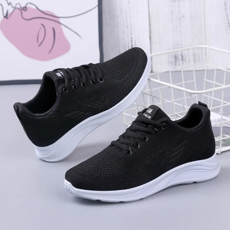 Spring Women's Lightweight Mesh Running Shoes – Breathable, Soft Sole, Sporty & Casual