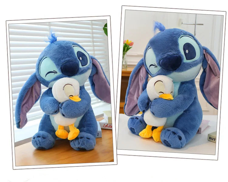 Disney Stitch Plush Doll - Lilo and Stitch Cute Duck Version, Kawaii Stuffed Toy for Christmas and Birthday Gifts