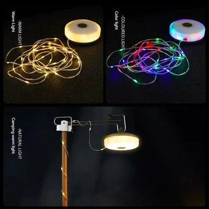 4-in-1 LED Camping Lamp Strip – 10M Waterproof Light Belt for Tent, Room & Outdoor Garden Decoration