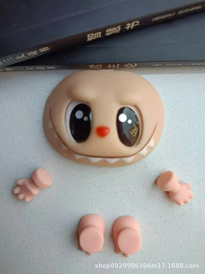 Hot Sell Labubu Plush Doll Accessories – PVC Face Changing Parts, Hands & Feet Replacement DIY Gifts