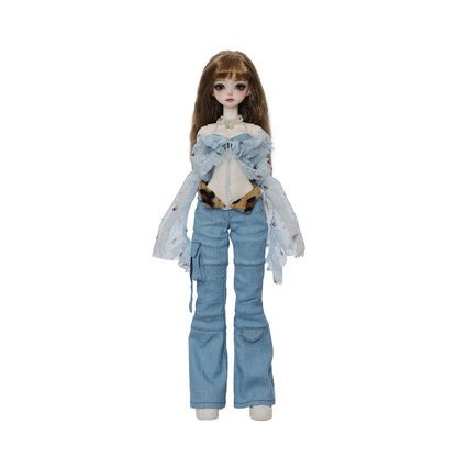 Shugafairy Kikyou D 1/4 BJD Doll – Fullset Street Girl with Big Chest, Summer Carnival Y2K Style Ball-Jointed Fashion Doll Toy