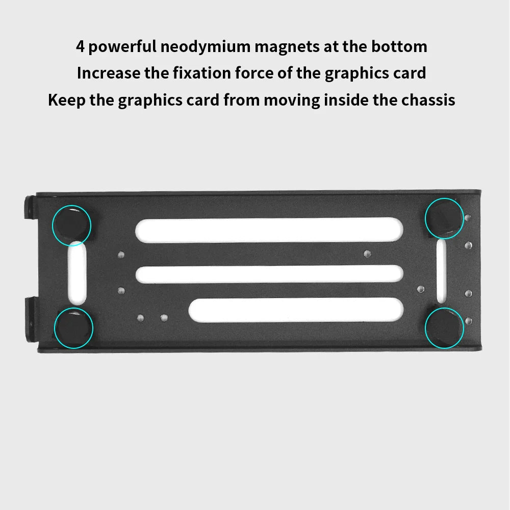 TISHRIC Aluminum GPU Support Bracket – Vertical Graphics Card Holder Stand for ATX PC Cases