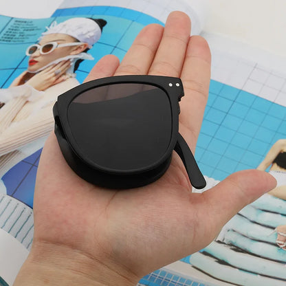 UV400 Polarized Folding Sunglasses – Anti-UV Oval Frame for Men & Women