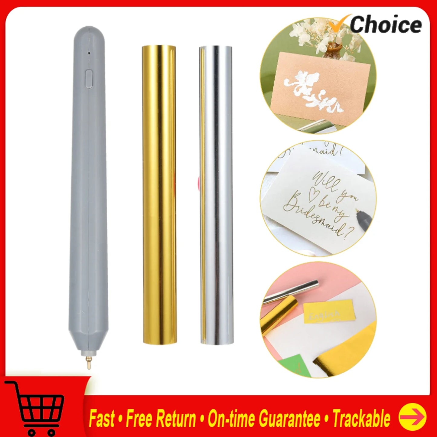 USB Heated Foil Pen Set – Hot Foil Tool for Scrapbooking, Card Making & Craft Drawing