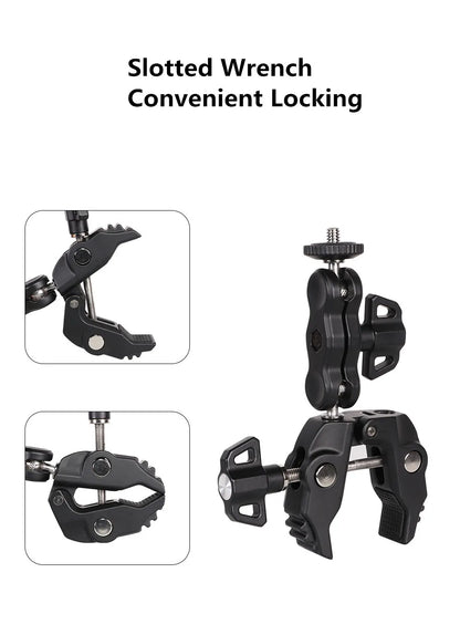 Selfie Stick Monopod Handlebar Mount – Compatible with Insta360 X4/X3/X2, GoPro 8-13 & DJI for Bicycle & Motorcycle
