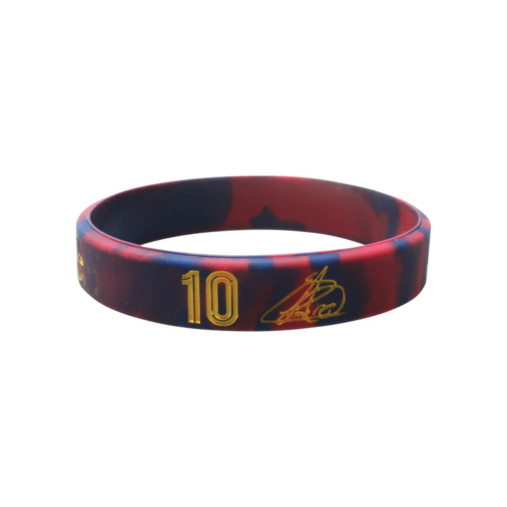 Football Silicone Bracelet – Waterproof Elastic Sports Wristband, Fashion Birthday & Commemorative Gift