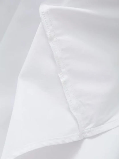 Summer Seduction: Sleeveless V Neck Midi Dress - Sexy Backless Style,  Fashion for Women, Casual Loose Beach Holiday White Long Dress