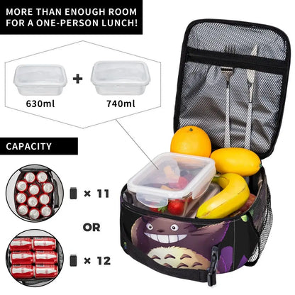 Totoro Miyazaki Anime Insulated Lunch Tote Bag – Portable Thermal Cooler for School & Office