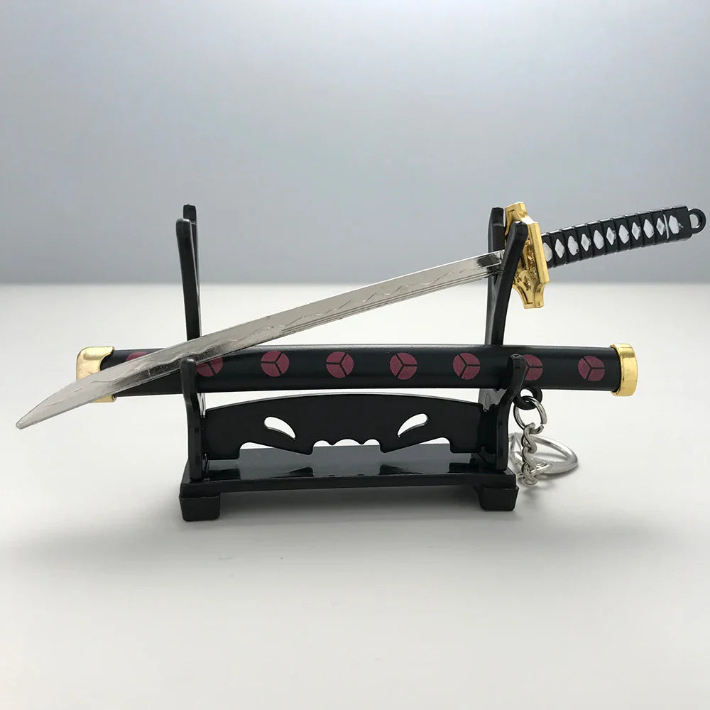 8 Styles Roronoa Zoro Samurai Sword Keychain – Katana Scabbard Keyring for Men & Women, Cosplay Toy Jewelry Gift