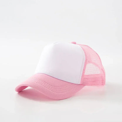 Custom Logo Trucker Hat - Adjustable Polyester Mesh Baseball Cap for Men & Women