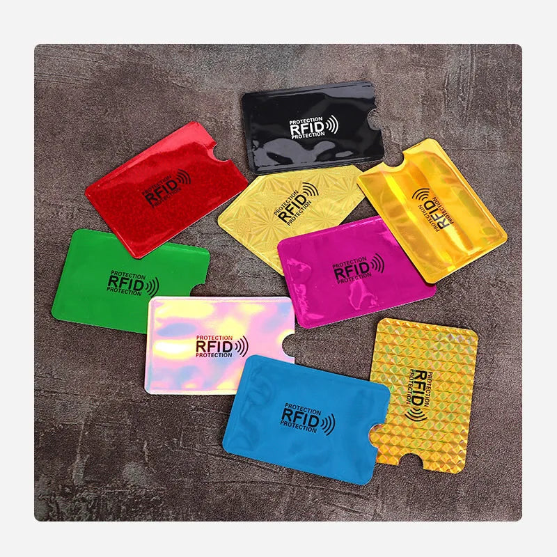10PCS RFID Card Protector Sleeves - Anti Scan NFC Blocking Aluminum Foil Credit Card Holder