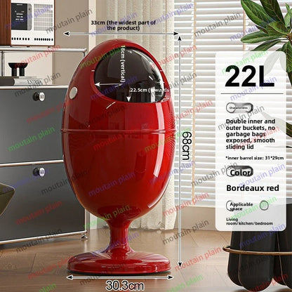 High-Value Household Trash Can – Movable Cylinder Bin with Pulley for Storage & Waste Disposal