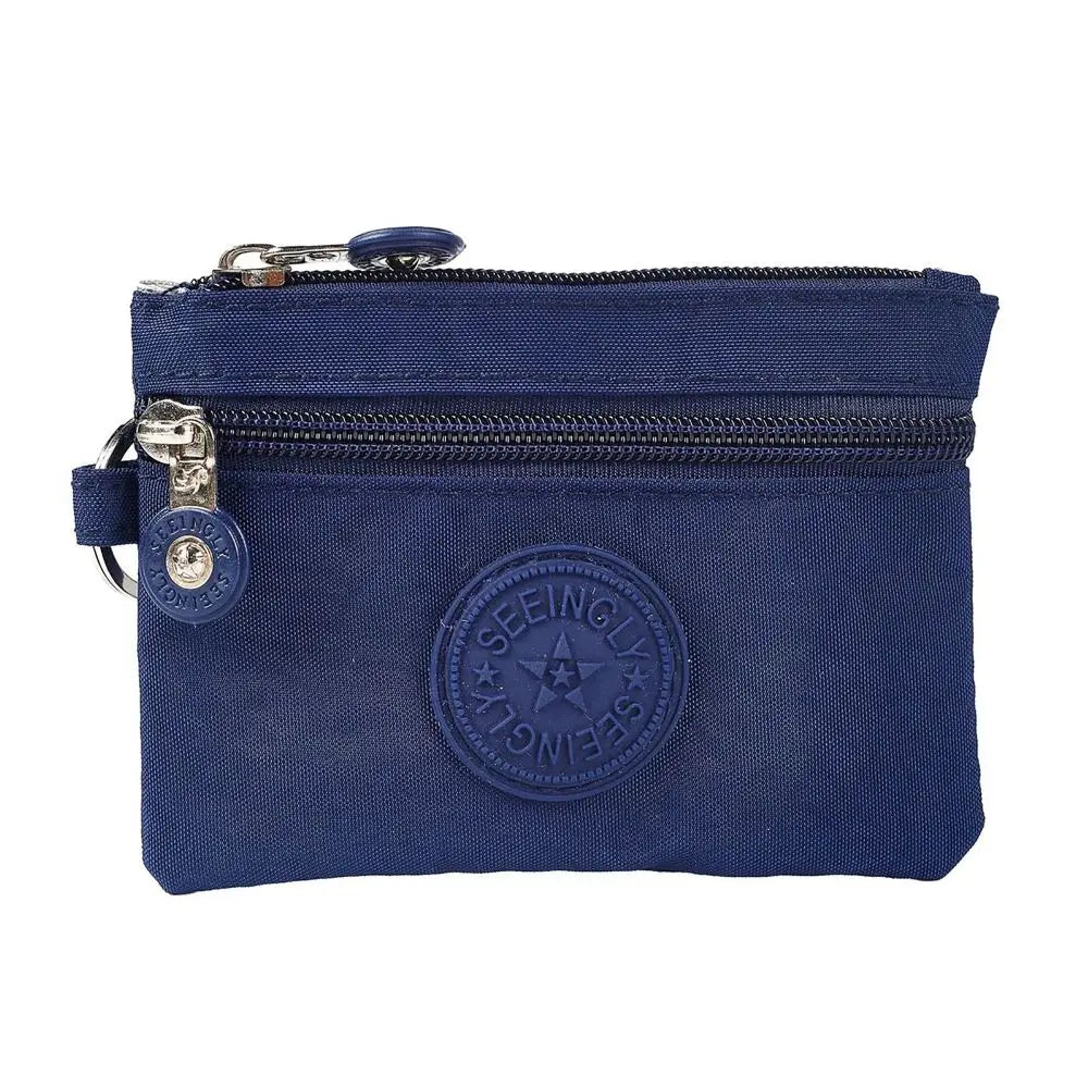 2023 Durable Canvas Money Coin Purse with Key Ring – Waterproof, Wear-Resistant Wallet & Credit Card Holder for Men & Women