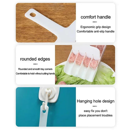 Creative Kitchen Triple Meatball Maker – Non-Stick Meatball Scoop with Cutting Spade for Easy Meatball Preparation