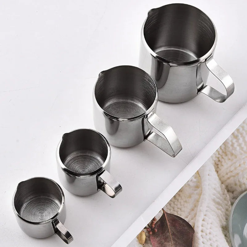 Stainless Steel Milk Pitcher - Non-Stick Latte Art Cream Frothing Jug for Coffee, Cappuccino & Barista Drinks