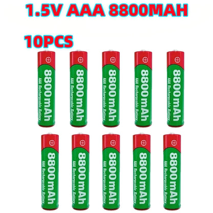 NEW 8800mAh Rechargeable AAA Alkaline Battery – 1.5V for Clocks, Mice, Computers, Toys & More
