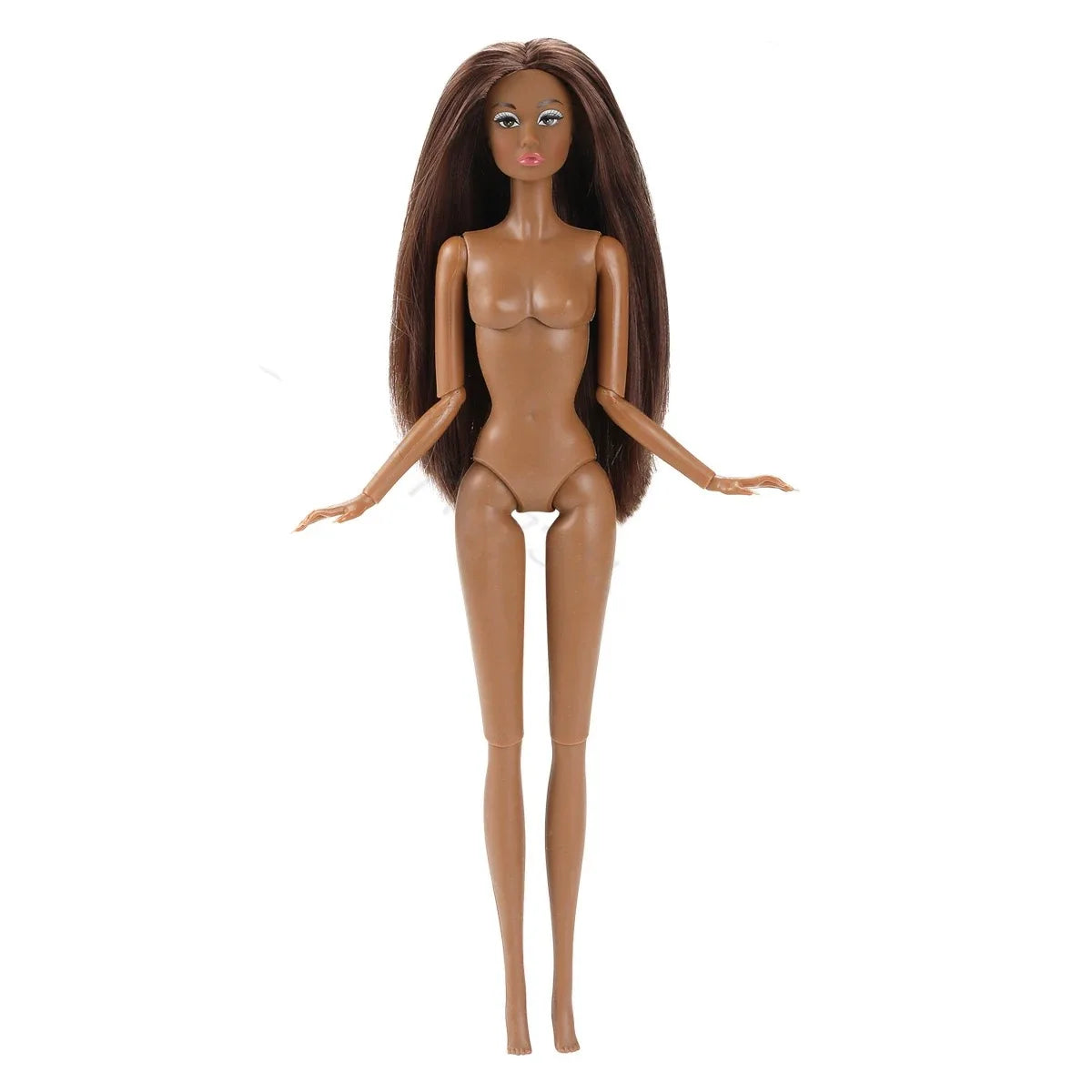 32cm Star FR Supermodel Doll — 1/6 Nude Fashion Doll with Trend Makeup, Curly & Straight Hair, White/Black/Wheat Skin DIY Dress-Up Toy