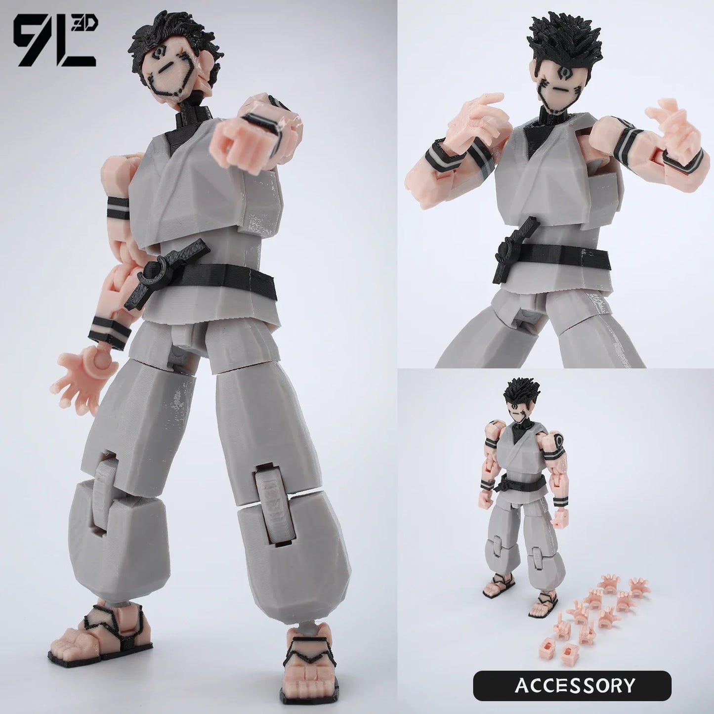 9L3D Printed Anime Action Figures — Jujutsu Kaisen Sukuna, Yuji, Yuta, Satoru Gojo Movable Mannequin Toys