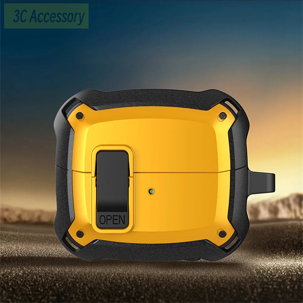 Military-Grade Shockproof Case for Samsung Galaxy Buds 3/3 Pro – Secure Lock Protective Cover for Men