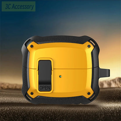 Military-Grade Shockproof Case for Samsung Galaxy Buds 3/3 Pro – Secure Lock Protective Cover for Men