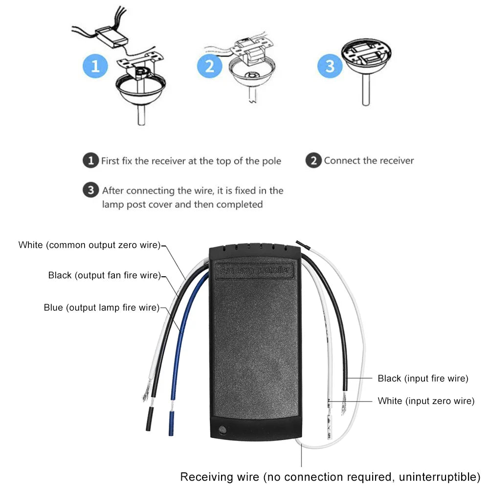 Tuya WiFi Smart Ceiling Fan Light Kit – Remote & App Control, Adjustable Speed, Alexa & Google Home Compatible