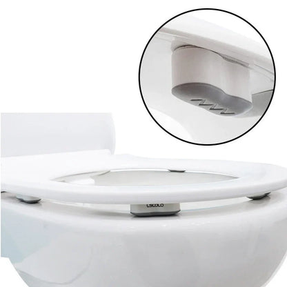 Set of 4 Anti-Slip Toilet Cover Gasket Bumpers - Self-Adhesive Arc-Shaped Cushioning Pads for Toilet Seat Protection
