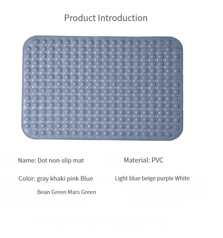 Shower Bath Mat – Hollow Hydrophobic Anti-Slip Tub Pad with Suction Cups, Thick Massage Foot Mat for Bathroom