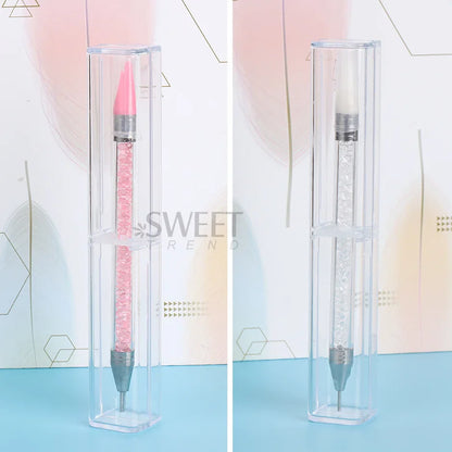 1pcs Crystal Double Head Point Drill Pen - Gem Rhinestone Picker Wax Pencil - Jewelry Tools for Sticking, Picking, Dotting
