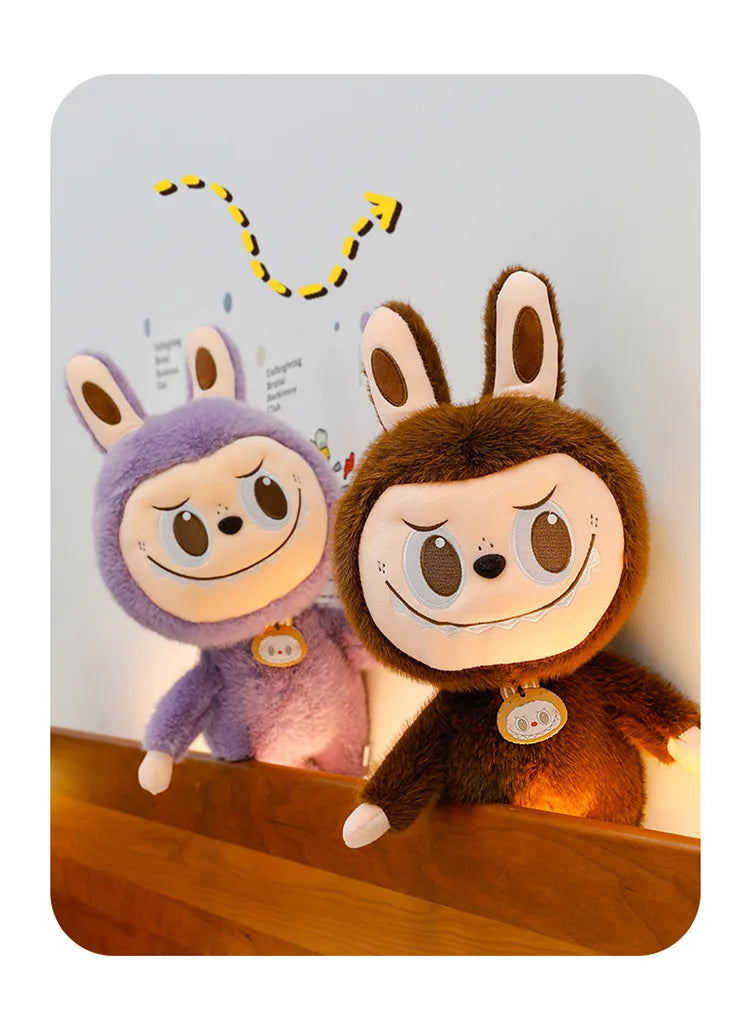 60cm Labubu Cute Rabbit Ragdoll Plush Toy – Soft Mink Fur Cartoon Pillow for Kids Christmas Gift