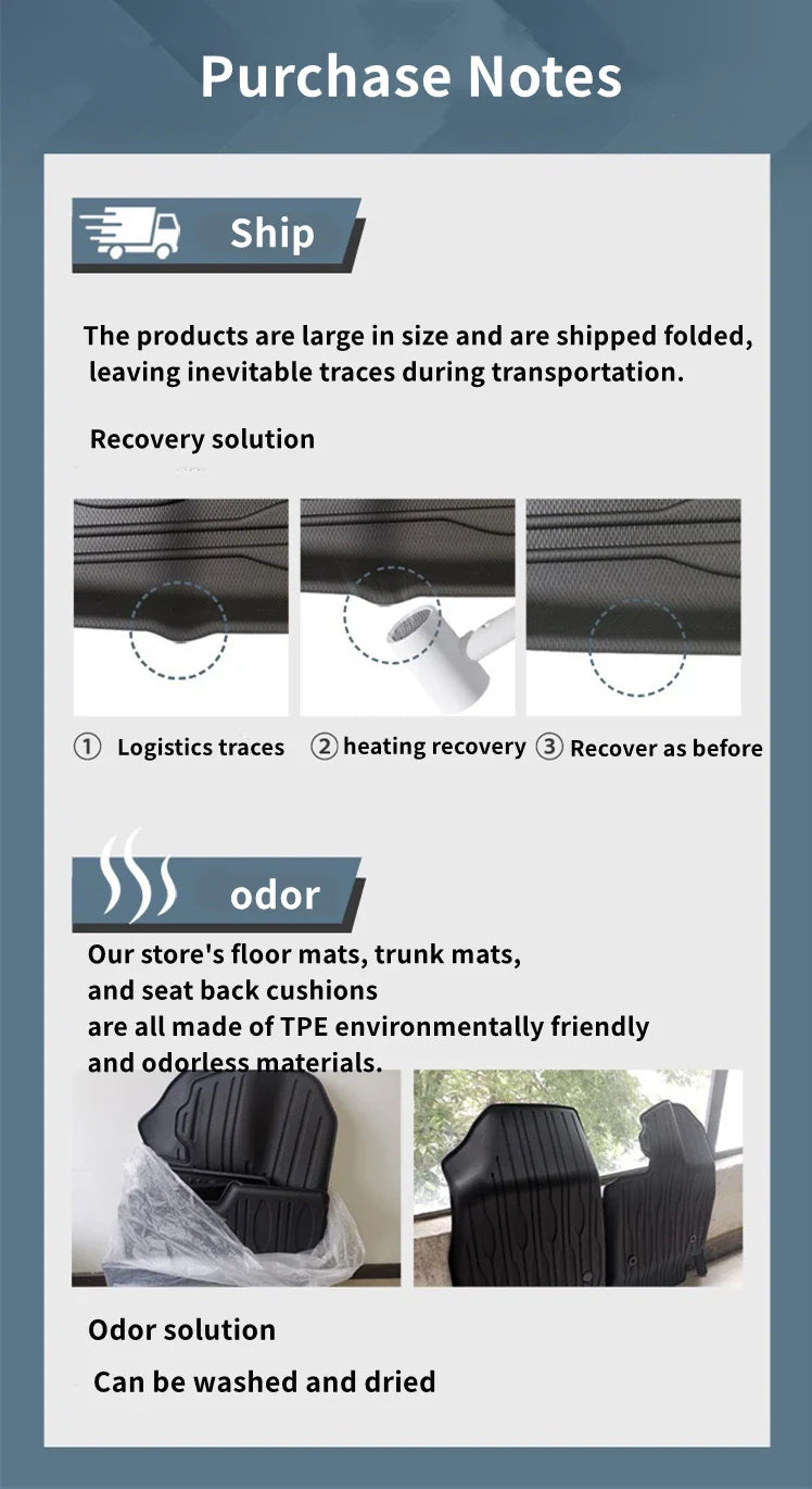 Tesla Model 3/Y Front & Rear Trunk Mats – Upgrade TPE Protective Cargo Liner & Storage Box Floor Pads