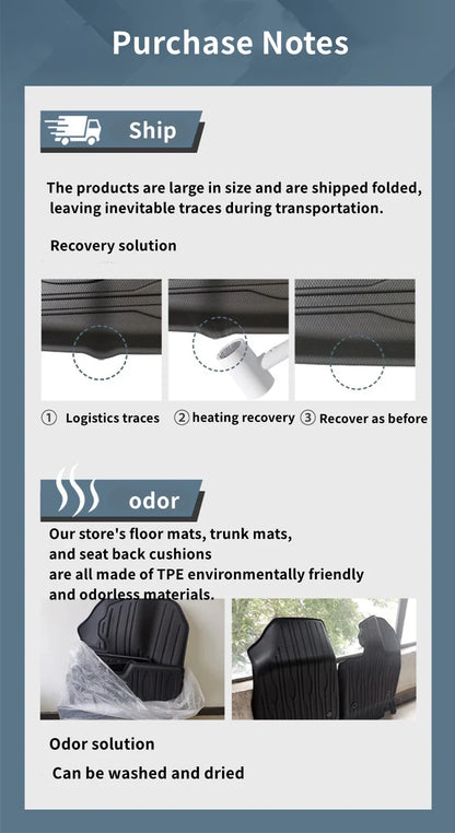 Tesla Model 3/Y Front & Rear Trunk Mats – Upgrade TPE Protective Cargo Liner & Storage Box Floor Pads