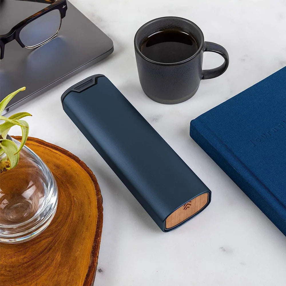7-Day Weekly Pill Organizer – Large Capacity Aluminum & Wood Pill Box for Vitamins & Medicine