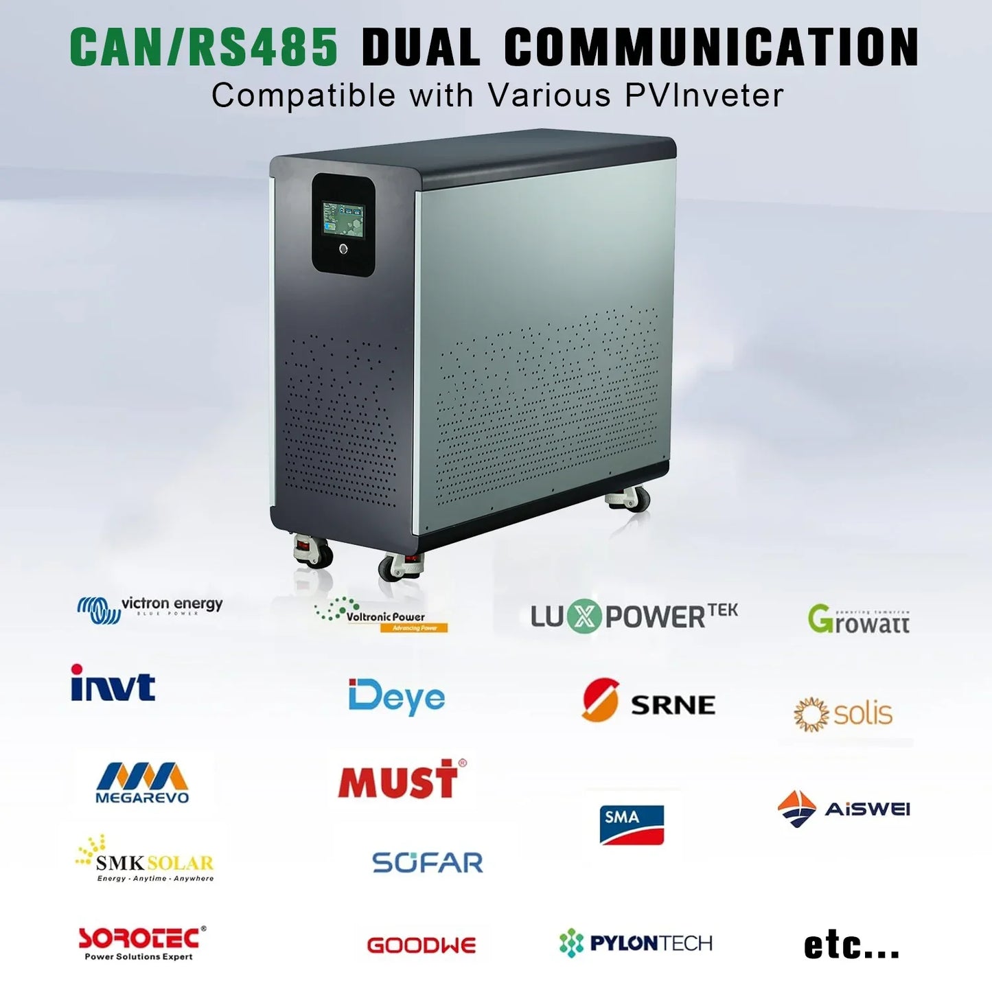 48V LiFePO4 Lithium Battery Pack – 30kWh, 100-600Ah, Built-in 200A BMS, 6000+ Cycles for Solar Systems (EU/PL Stock)