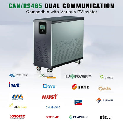 48V LiFePO4 Lithium Battery Pack – 30kWh, 100-600Ah, Built-in 200A BMS, 6000+ Cycles for Solar Systems (EU/PL Stock)