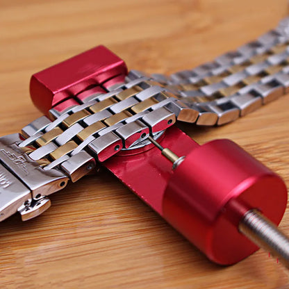 Metal Watch Strap Link Pin Remover Tool — Watch Repair Kit with 3 Extra Pins for Watchmakers