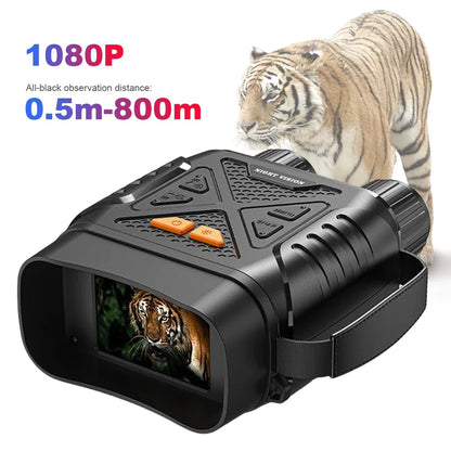 HD 1080P Infrared Binoculars | 10X Digital Zoom with 7 Gear Night Vision & 2000mAh Rechargeable Battery