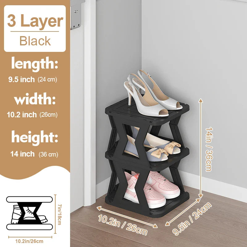 Multi-Layer Detachable Shoe Rack Storage Organizer — Space-Saving Household Shoe Shelf Cabinet