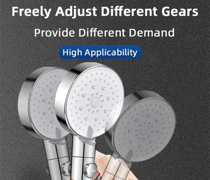 Universal No-Drill Adjustable Shower Head Holder – Wall-Mounted Bracket with Stable Rotation for Bathroom Accessories