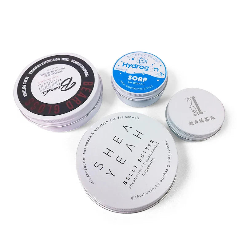 50PCS Aluminum Tin Jars – 5g to 100g Metal Containers for Cosmetic Creams, Lip Balm & Face Care