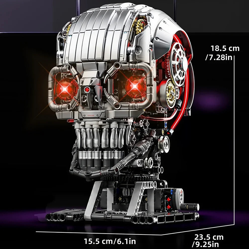 2025 STEM Mechanical Skull Building Blocks Kit — Bone Desktop Model | Assembly Toy Gift for Boys