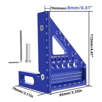 Carpenter Multi-Angle Precision Square – Aluminum T-Square Ruler for Woodworking, Construction & Engineering