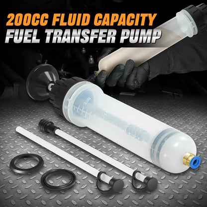 200cc/500cc Fuel Transfer Syringe Pump - Manual Oil & Brake Fluid Extractor