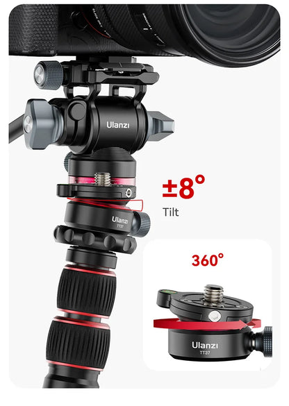 Ulanzi U-190 Panoramic Tripod Head – Hydraulic Fluid Video Damping Head for DSLR, Monopod & Mobile Camera Stand