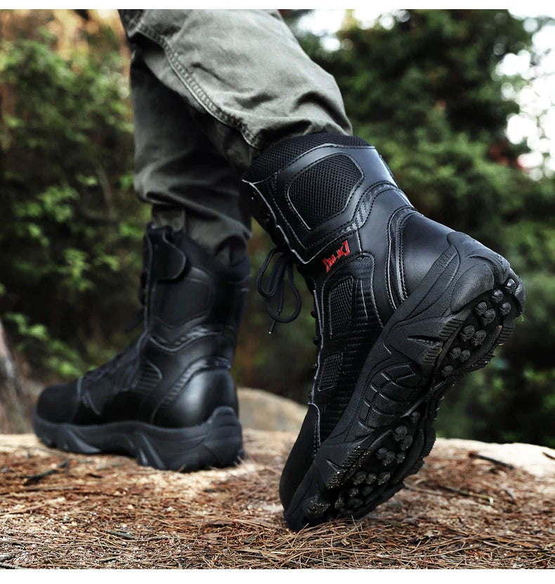 Outdoor Waterproof Safety Shoes – Steel Toe Cap Men's Work Boots, Anti-Smashing, Size 47