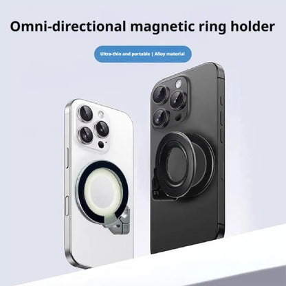 Foldable Magnetic Finger Phone Holder - Rotating Portable Phone Stand